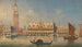 Venezia, vista del Campanile, delle colonne di San Marco e del Palazzo Ducale - Marco Grubas — vista dell’opera