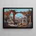 Un caprice di rovine romane - Marco Ricci — quadro incorniciato alla parete
