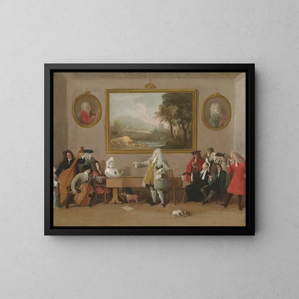 Una ripetizione d'opera - Marco Ricci — quadro incorniciato alla parete