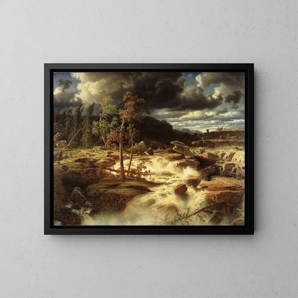 Cascata in Småland - Marcus Larson — quadro incorniciato alla parete