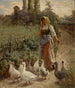 La gardeuse d'oies Picardie Francia - Margaret A. Rudisill — vista dell’opera