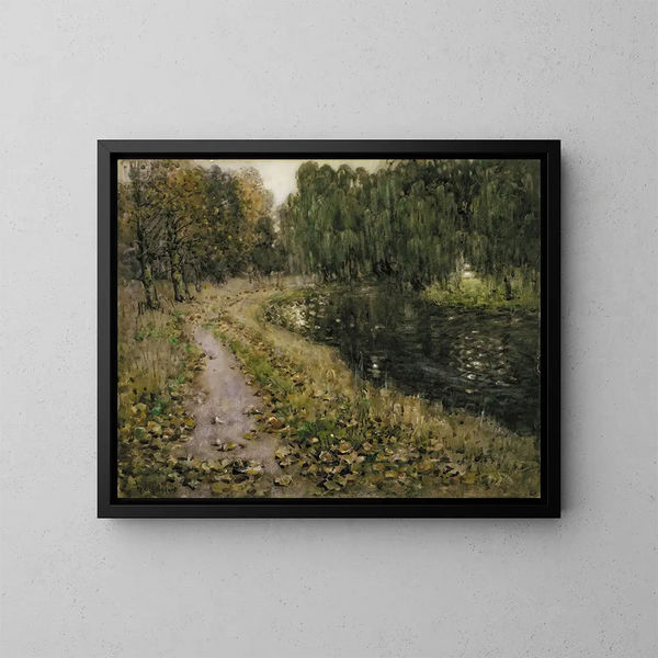 Autunno sul fiume - Margaret Stoddart — quadro incorniciato alla parete