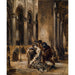 Riproduzione del dipinto Marguerite alla chiesa (Goethe, Faust, prima parte, scena nella cattedrale) - Eugène Delacroix