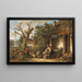 Idillio familiare in un cortile - Mari ten Kate — quadro incorniciato alla parete
