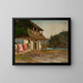 Casa in legno - Maria Kazanowska — quadro incorniciato alla parete