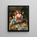 Giovane venditore al mercato - Maria Mathilde Esch — quadro incorniciato alla parete