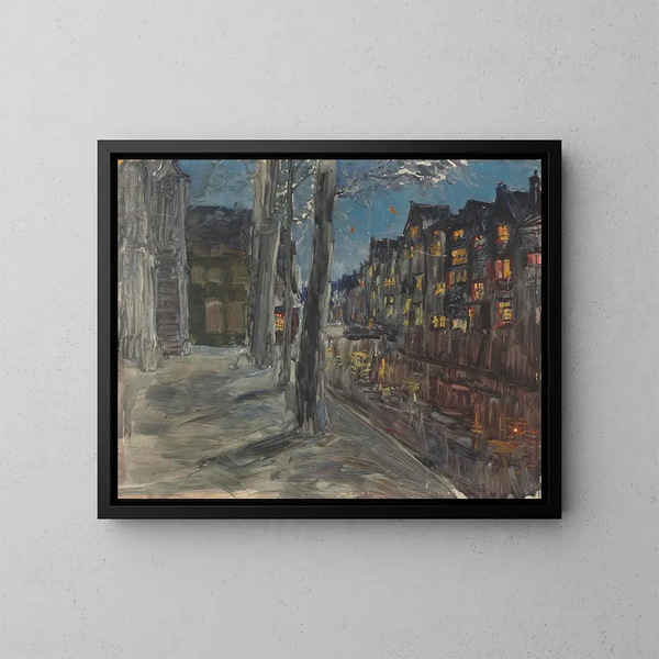 Canal di notte - Maria Yakunchikova — quadro incorniciato alla parete