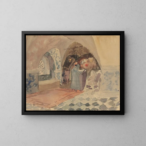 Interno di cappella - Maria Yakunchikova — quadro incorniciato alla parete