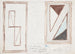 Światowid e Chwalibóg sulla collina sacra dei Prasowiens, disegno fronte-retro con schizzi di opere astratte - Marian Kopf — vista dell’opera