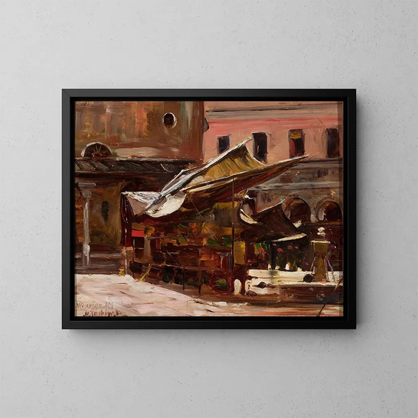 Della fiera di Venezia in Italia - Marian Trzebiński — quadro incorniciato alla parete