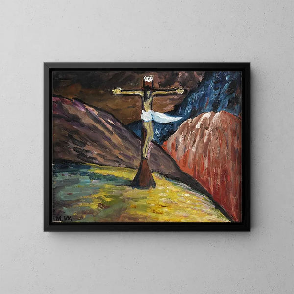 Golgotha - Marianne von Werefkin — quadro incorniciato alla parete
