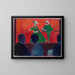 Teatro delle marionette in primo piano - Marianne von Werefkin — quadro incorniciato alla parete