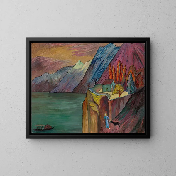 Precipizio - Marianne von Werefkin — quadro incorniciato alla parete