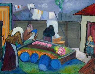 Le lavandaie - Marianne von Werefkin — vista dell’opera