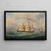 Le John Paterson in tre posizioni al largo di Le Havre - Marie-Edouard Adam — quadro incorniciato alla parete