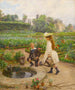 Bambini vicino alla vasca - Marie-François Firmin-Girard — vista dell’opera