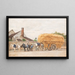 Carro di fieno vicino alla città - Marie-François Firmin-Girard — quadro incorniciato alla parete