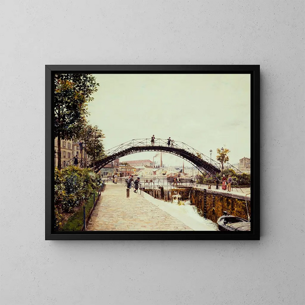 Le Canal Saint-Martin - Marie-François Firmin-Girard — quadro incorniciato alla parete