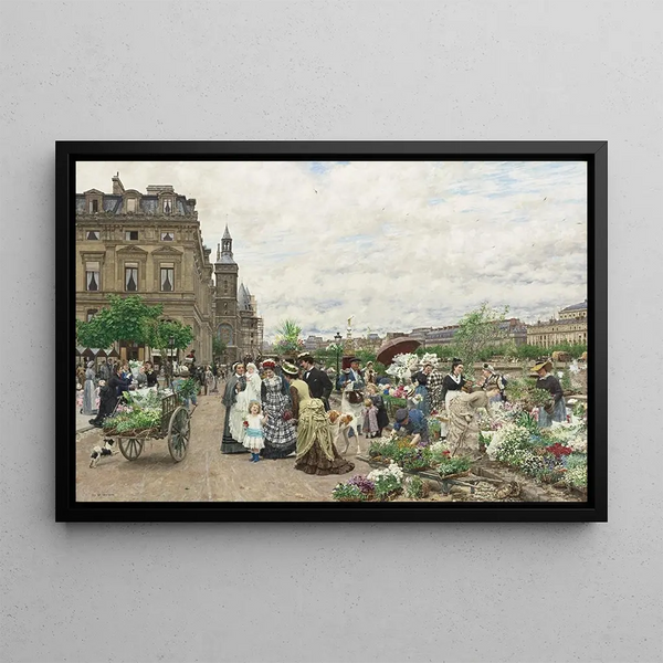 Le Quai aux Fleurs - Marie-François Firmin-Girard — quadro incorniciato alla parete