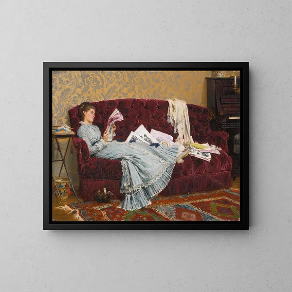 Domenica pomeriggio - Marie-François Firmin-Girard — quadro incorniciato alla parete