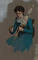 Jeune femme filant - Marie-François Firmin-Girard — vista dell’opera