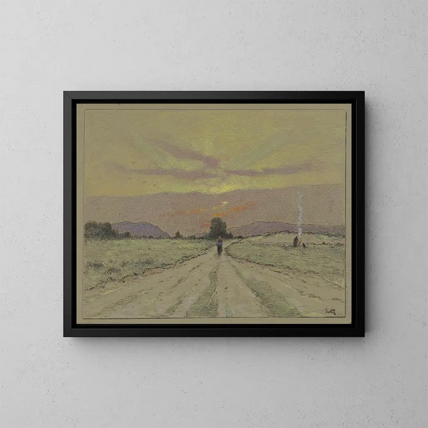 Chemin al tramonto - Marie-Joseph Léon Clavel Iwill — quadro incorniciato alla parete