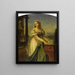Donna all'organo davanti a una statua della Vergine con Bambino - Marie-Philippe Coupin de la Couperie — quadro incorniciato alla parete