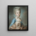 Augustine Suzanne Roslin, la figlia dell'artista - Marie-Suzanne Giroust — quadro incorniciato alla parete