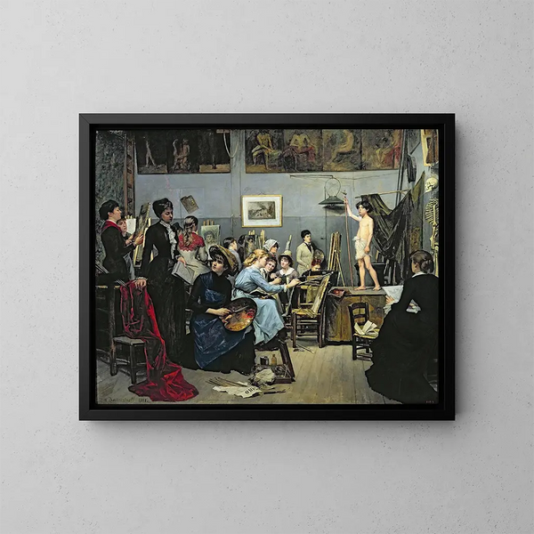 Nel laboratorio - Marie Bashkirtseff — quadro incorniciato alla parete