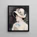 La Parisienne, ritratto di Irma, modello all'Académie Julian - Marie Bashkirtseff — quadro incorniciato alla parete