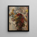Bouquet di fiori in una ciotola di vetro - Marie Bracquemond — quadro incorniciato alla parete