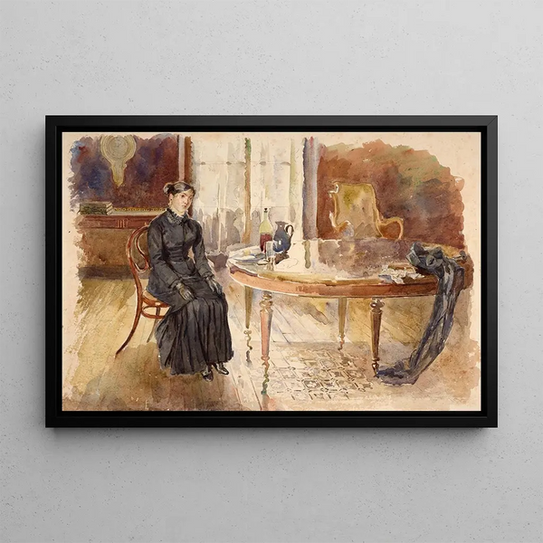 Autoritratto - Marie Bracquemond — quadro incorniciato alla parete