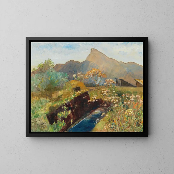 Fine d'estate sulla torbiera di Salisburgo vicino all'Untersberg - Marie Egner — quadro incorniciato alla parete