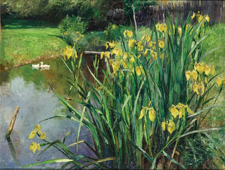 Marie Egner - Yellow Irises by a Pond.webp