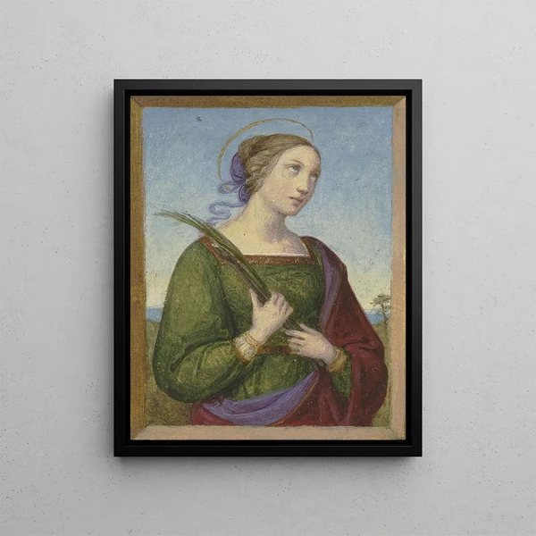 Marie Ellenrieder - Brustbild einer Heiligen mit Palme.webp