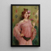 Una bellezza in rosa - Marie Félix Hippolyte Lucas — quadro incorniciato alla parete