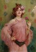 Una bellezza in rosa - Marie Félix Hippolyte Lucas — vista dell’opera