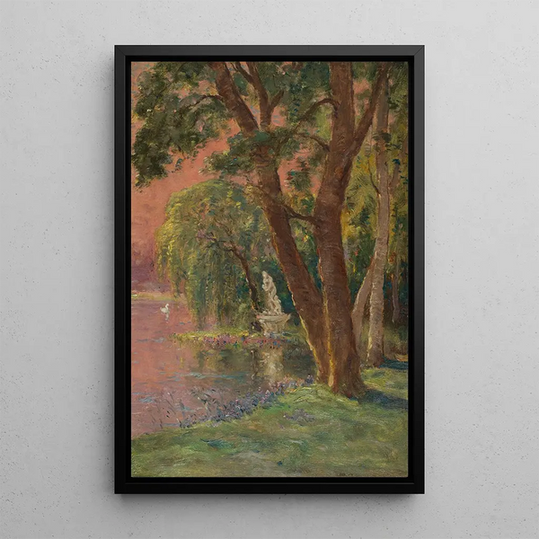 Marie JosephLeon Clavel Iwill - Le lac damour le lever du soleil la statue de Vnus et Cupidon.webp