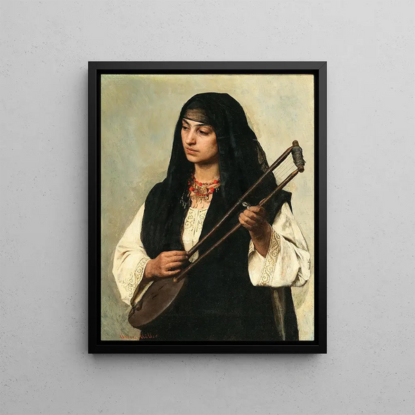 Marie Mller - Portrait of an Egyptian Woman with Tanbura.webp