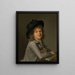 Ritratto di un ragazzo con un cappello nero appoggiato a un portafoglio - Marie Victoire Lemoine — quadro incorniciato alla parete