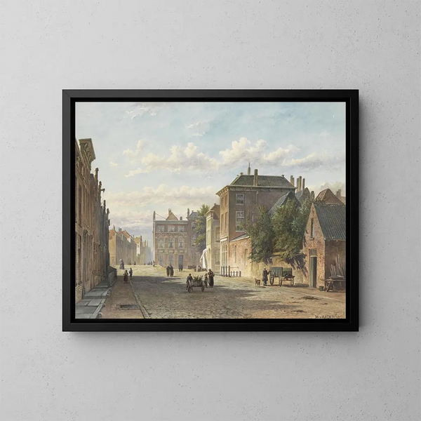 La rue de la Burgwal à La Haye - Marinus van Reymerswaele — quadro incorniciato alla parete