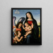 La Vierge à l'Enfant avec le jeune saint Jean-Baptiste et un ange - Mariotto Albertinelli — quadro incorniciato alla parete