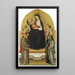 Madone e Bambino con angeli e santi Marie Madeleine François Dorothée e Antoine Abate - Mariotto di Nardo — quadro incorniciato alla parete