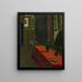 Tavolo rosso con glicinia - Marius Borgeaud — quadro incorniciato alla parete