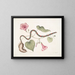 Convolvulus c. La patata virginiana Anguis c. Il serpente di perle - Mark Catesby — quadro incorniciato alla parete