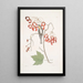 Parus Americanus Gutture luteo La mésange à gorge jaune Acer Virginianum folio majore L'érable à fleurs rouges - Mark Catesby — quadro incorniciato alla parete