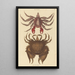 Crabe Rocheux Motté Rouge Cancer grapsus - Mark Catesby — quadro incorniciato alla parete