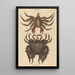 Le Crabe Rocheux Motté Rouge Cancer grapsus - Mark Catesby — quadro incorniciato alla parete