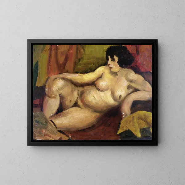 Nu couché - Mark Gertler — quadro incorniciato alla parete