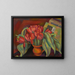 Nature morte ai tulipani rossi - Mark Gertler — quadro incorniciato alla parete